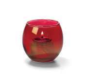 New ruby lustre glass tealight lamp