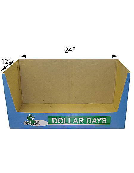 New wholesale case lot large dollar days display boxes