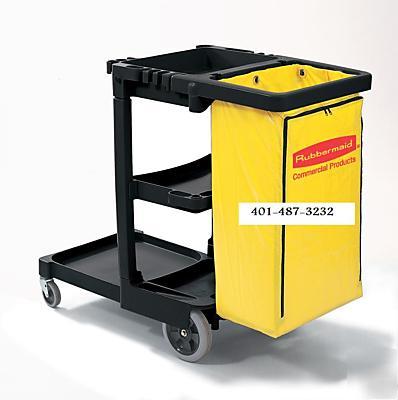 Rubbermaid cleaning janitorial cart w/ locking cabinet 