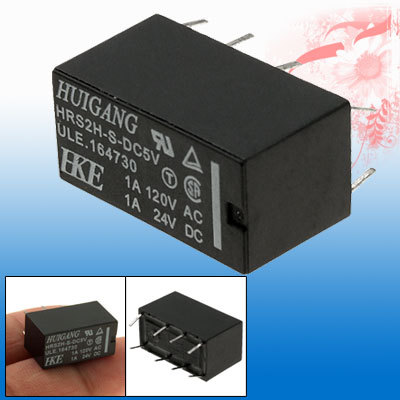 Singal power miniature pcb type power relay 1A 120V ac