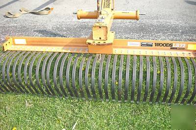 Woods LR72 rake fits kubota,john deere,case,agco