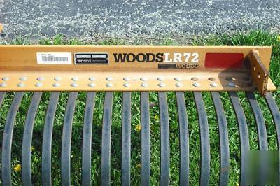 Woods LR72 rake fits kubota,john deere,case,agco