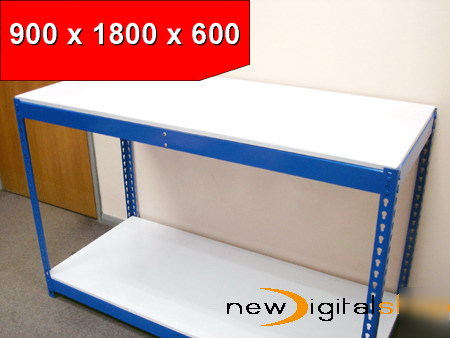 Workbench 900 x 1800 x 600 metal board shelving