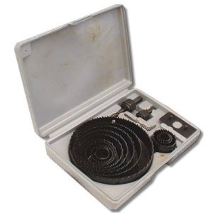 16PC holesaw set in plastic case free postage