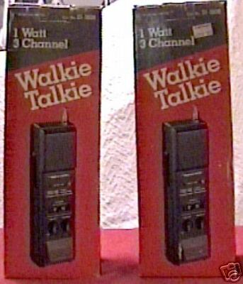 2 realistic trc-86 3 channel walkie talkies