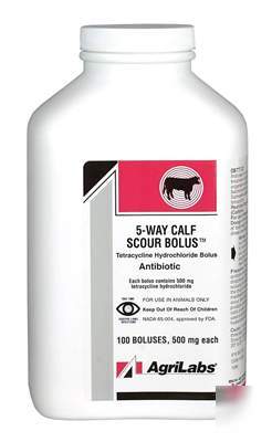 5 way calf scour bolus 100 ct