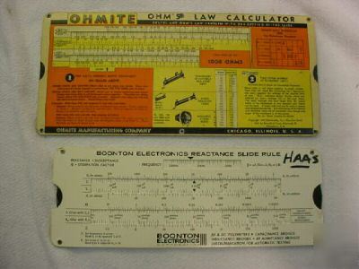 Boonton coil & resonance + reactance + ohms calculators