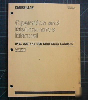 Cat caterpillar 216 226 228 operation & maint. manual