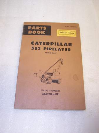 Caterpillar 583 pipelayer parts manual 
