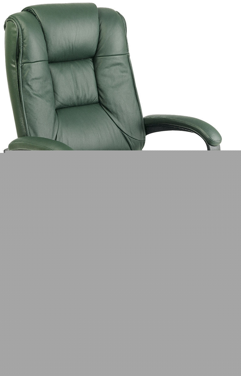 Deluxe green leather executive office computer chair