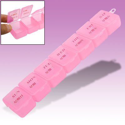 Electronic accessories parts pink plastic box organizer