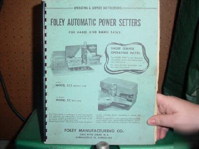 Foley hand, circular, and band saw sharpening machines