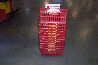 Handbaskets lot 15 standard shop plastic hand baskets 