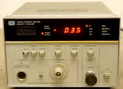 Hp/agilient 436A rf power meter, rear sensor input