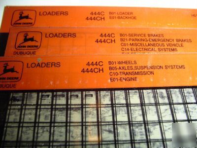 John deere 444C & 444CH loader parts catalog microfiche