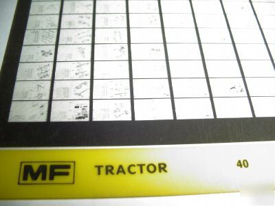 Massey ferguson 40 tractor parts catalog microfiche mf