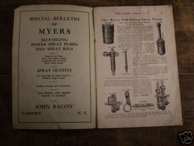 Myers spray pump catalog & instruction/repair books