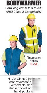 Occulux ansi class 2 hi-vis body warmer size medium nwt