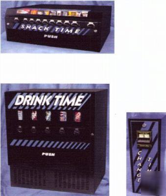 Soda snack combo vending machine bill changer soda pop