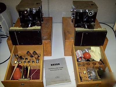 Zeiss interference microscope lot of 2 complete extras