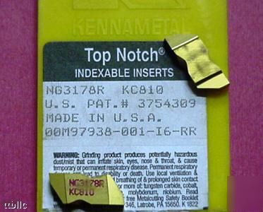 10PC NG3178R KC810 kennametal groooving insert 