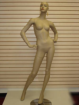 Brown black color full-size female mannequin aru-0106