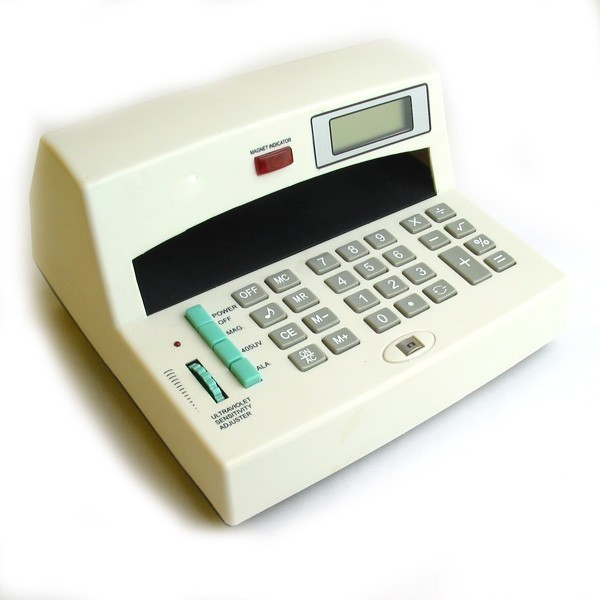 Calculator counterfeit banknote money detector uv fake