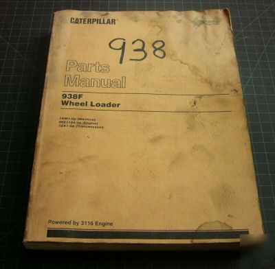Cat caterpillar 938F wheel loader parts manual book