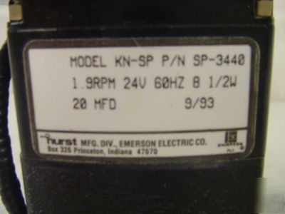 Hurst mfg. motor and pump model kn-sp p/n sp-3440