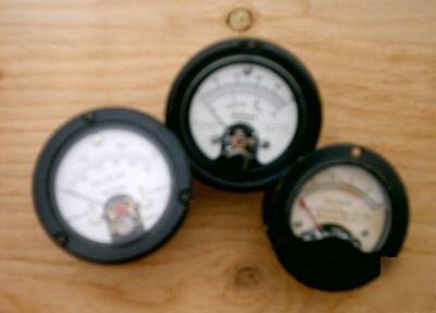 Meters lot of 3 vintage from test equipment