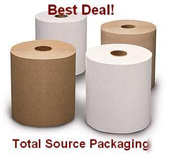 Natural hardwound paper towels 12/case