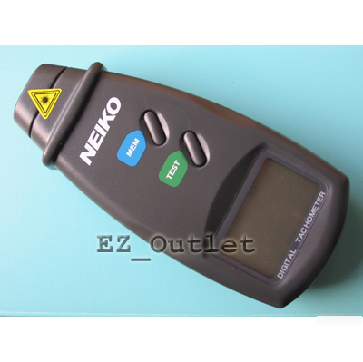 New digital laser photo tachometer non contact tach rpm