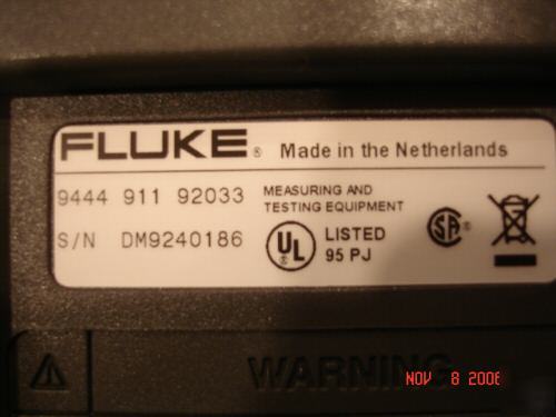 New fluke 192B scope meter with extras & calibration