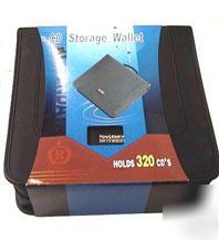 New premium cd wallet hold 320 pcs, w/ handle & sleeves 
