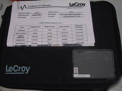 Nice lecroy AP034 1GHZ differential probe w acc & cert