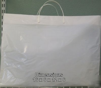 Plastic merchandise bags with handles