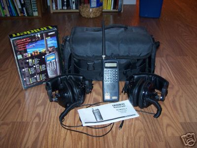 Uniden bearcat racing scanner with 2 headsets & case