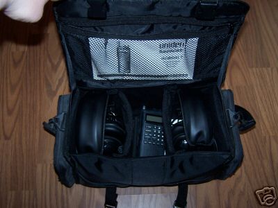Uniden bearcat racing scanner with 2 headsets & case