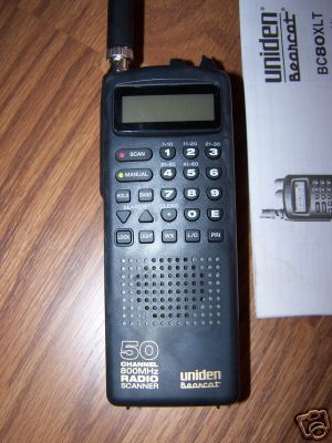 Uniden bearcat racing scanner with 2 headsets & case