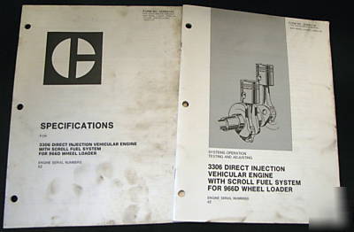 2 cat caterpillar 966D wheel loaders manuals