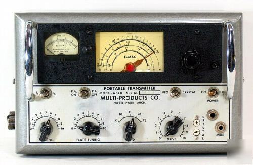 Multi-elmac a-54H hf ham transmitter & psa-500 p/s 