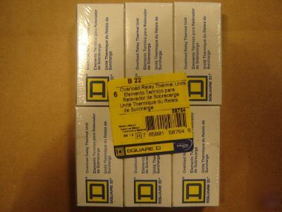 New brand square d thermal overload unit B22 6PACK