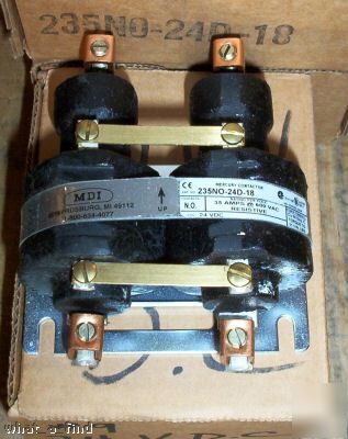 New mdi mercury contactor relay 235NO-24D-18 wrnty