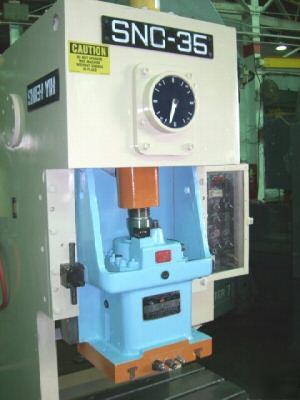 Seyi (shieh yih) gap frame press, 35 ton, 3 hp (19973)