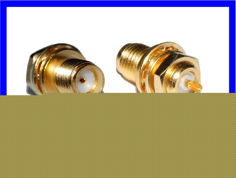 Sma female chassis connector with nut washer goldplated