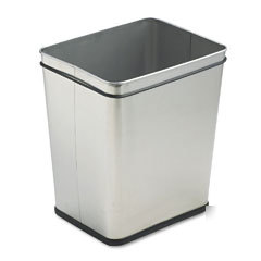 United receptacle stainless steel rectangular wastebas