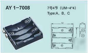 Battery holder case box: 20PCS 4 x aaa size um-4 * 4