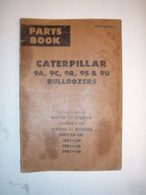 Caterpillar cat 9 series bulldozer parts book