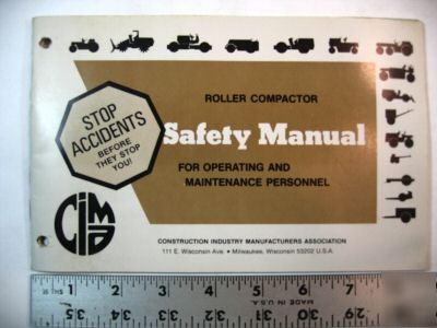Cima roller compactor safety manual