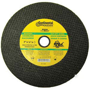 Continental masonry cutoff wheels -- 7 x 5/8